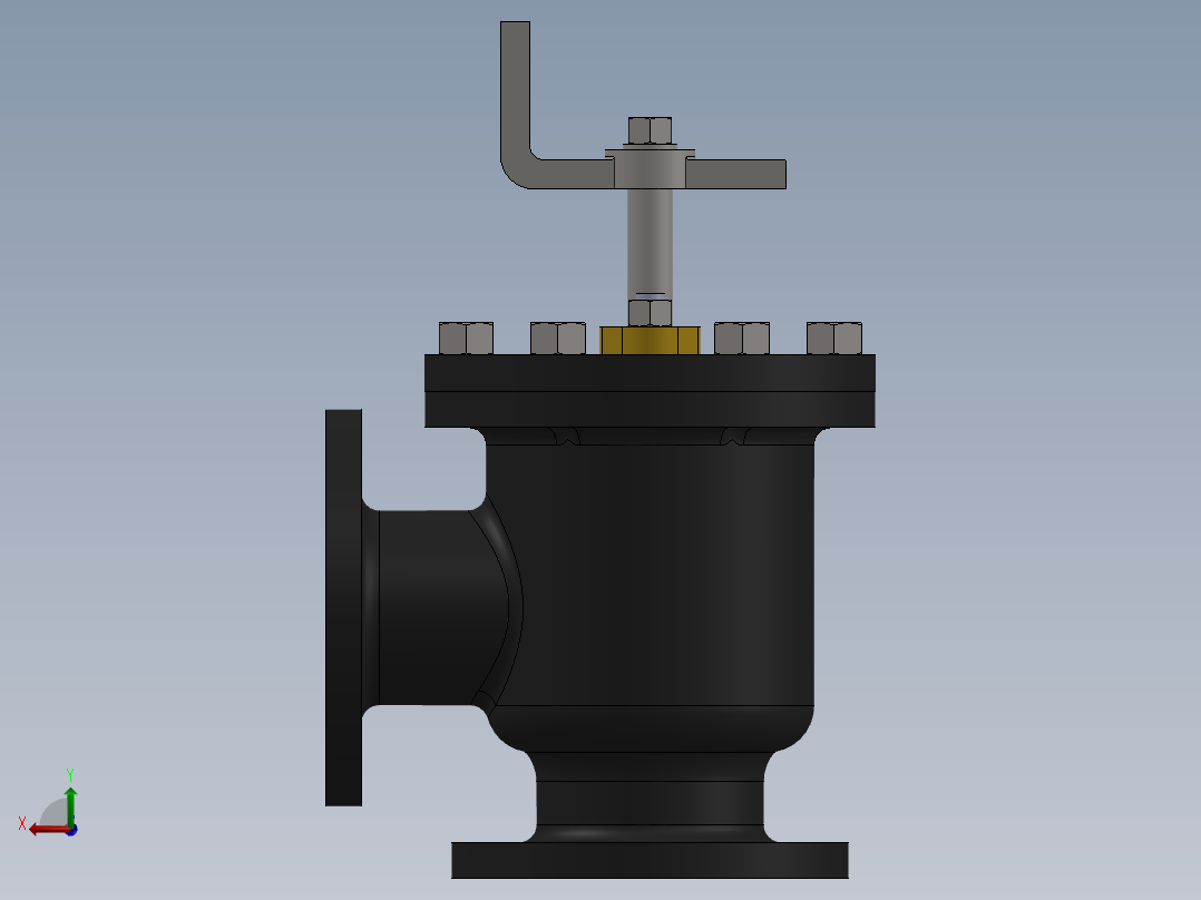 饲料止回阀后视图