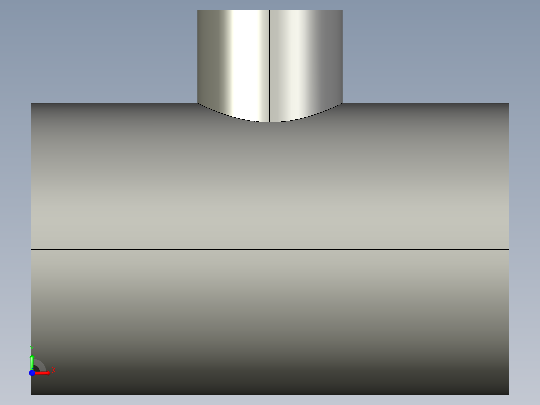 船舶管路系统SeaCor_Molded_ReducingTee_SxSxS_37J101209_1.5in x 0.5in前视图