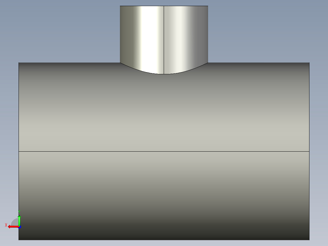 船舶管路系统SeaCor_Molded_ReducingTee_SxSxS_37J101209_1.5in x 0.5in后视图