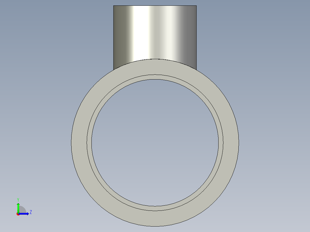 船舶管路系统SeaCor_Molded_ReducingTee_SxSxS_37J101209_1.5in x 0.5in左视图