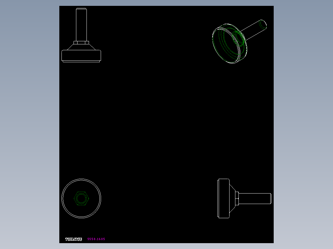不銹鋼固定腳座5558-2D多系列多零件图纸模型