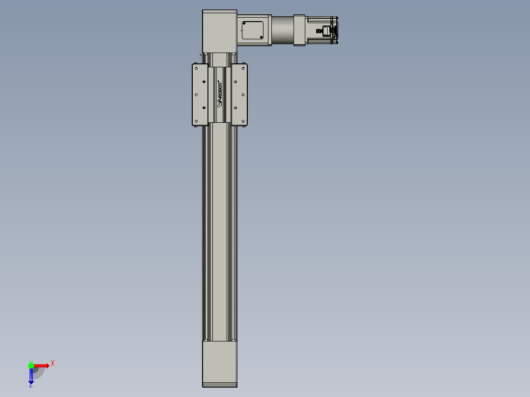 威洛博直线电机模组EB10-L224-S600-R-ZP75-MS3-5K俯视图