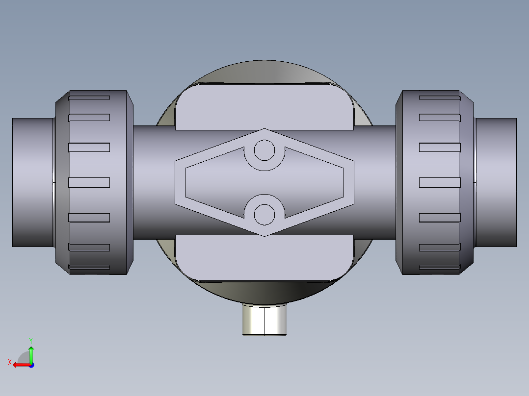 15DKPULVCP DA 气动隔膜阀双作用与溶剂焊接女性联盟结束，BS PVC-U系列后视图