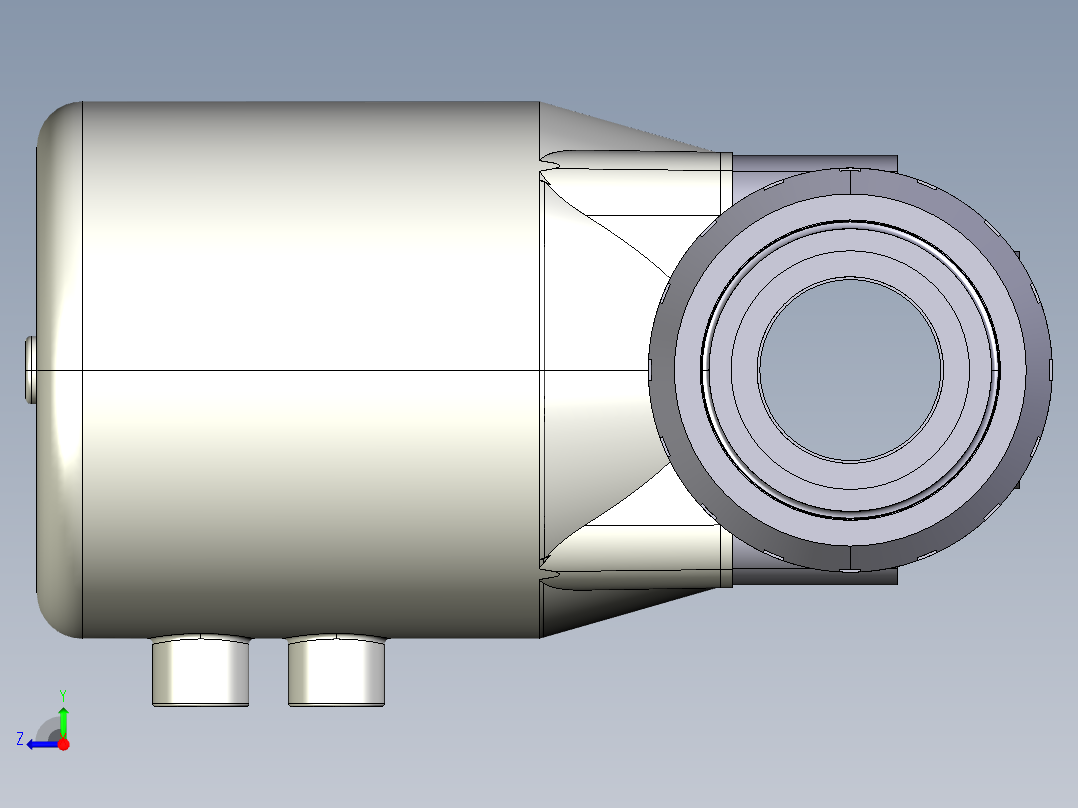 15DKPULVCP DA 气动隔膜阀双作用与溶剂焊接女性联盟结束，BS PVC-U系列右视图