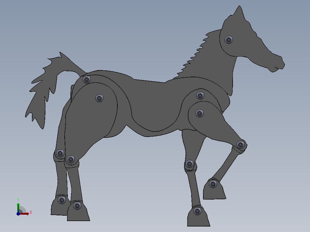 激光下料拼图马AutoCAD, Parasolid, SOLIDWORKS 2016前视图