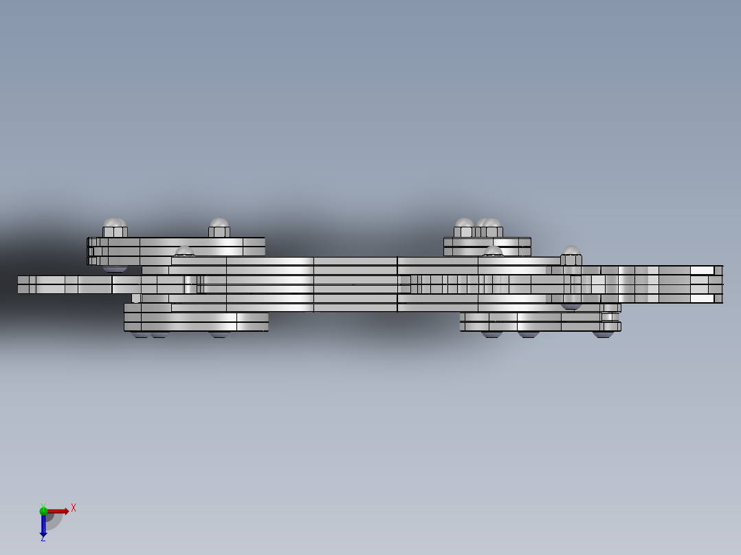 激光下料拼图马AutoCAD, Parasolid, SOLIDWORKS 2016俯视图