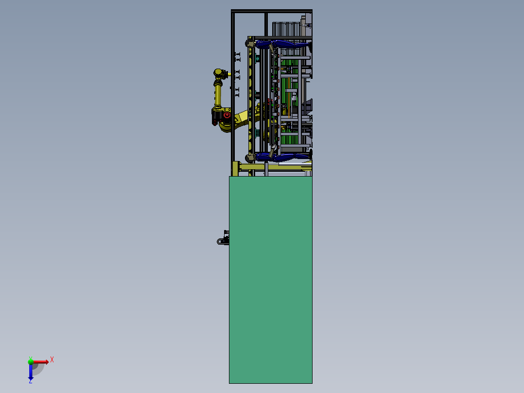 电梯壁板自动涂胶装配生产线sw19可编辑俯视图