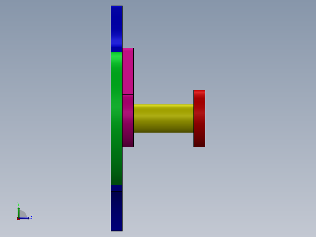 日内瓦驱动机构（间歇运动机构）左视图