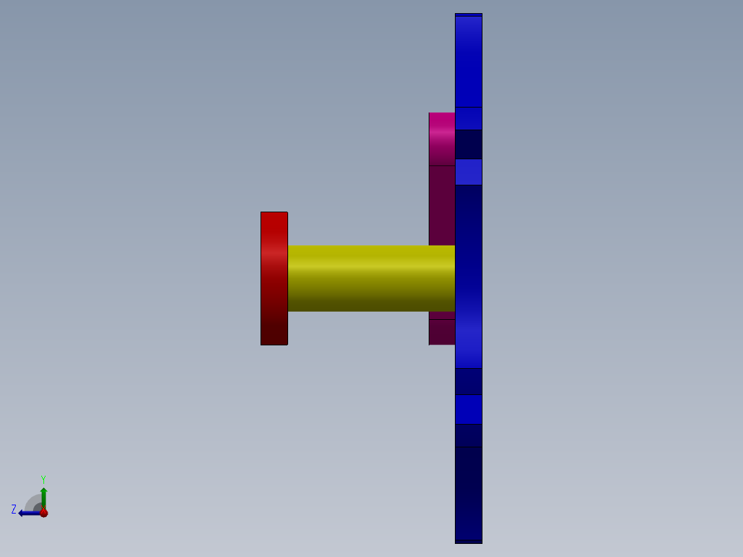 日内瓦驱动机构（间歇运动机构）右视图