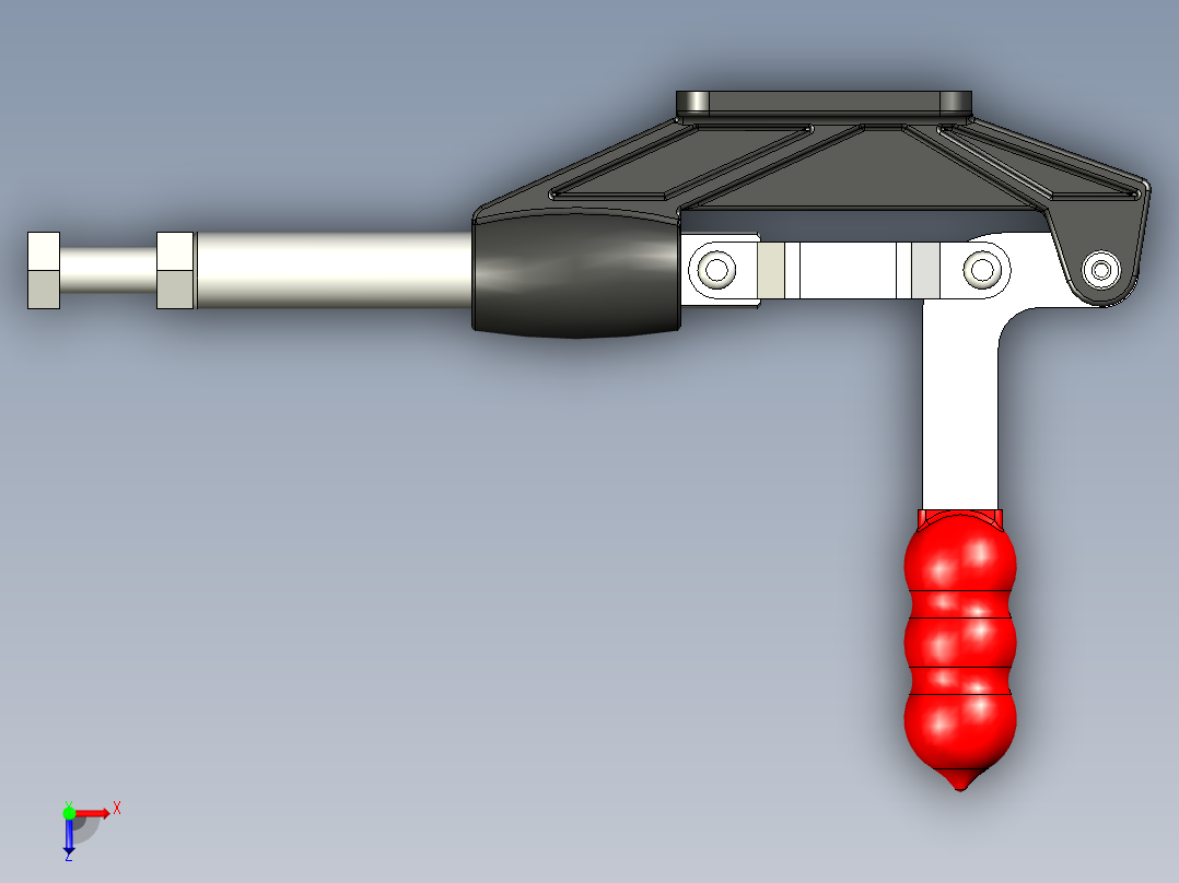 推拉式夾鉗SSP(J)-3D多系列多零件图纸模型俯视图