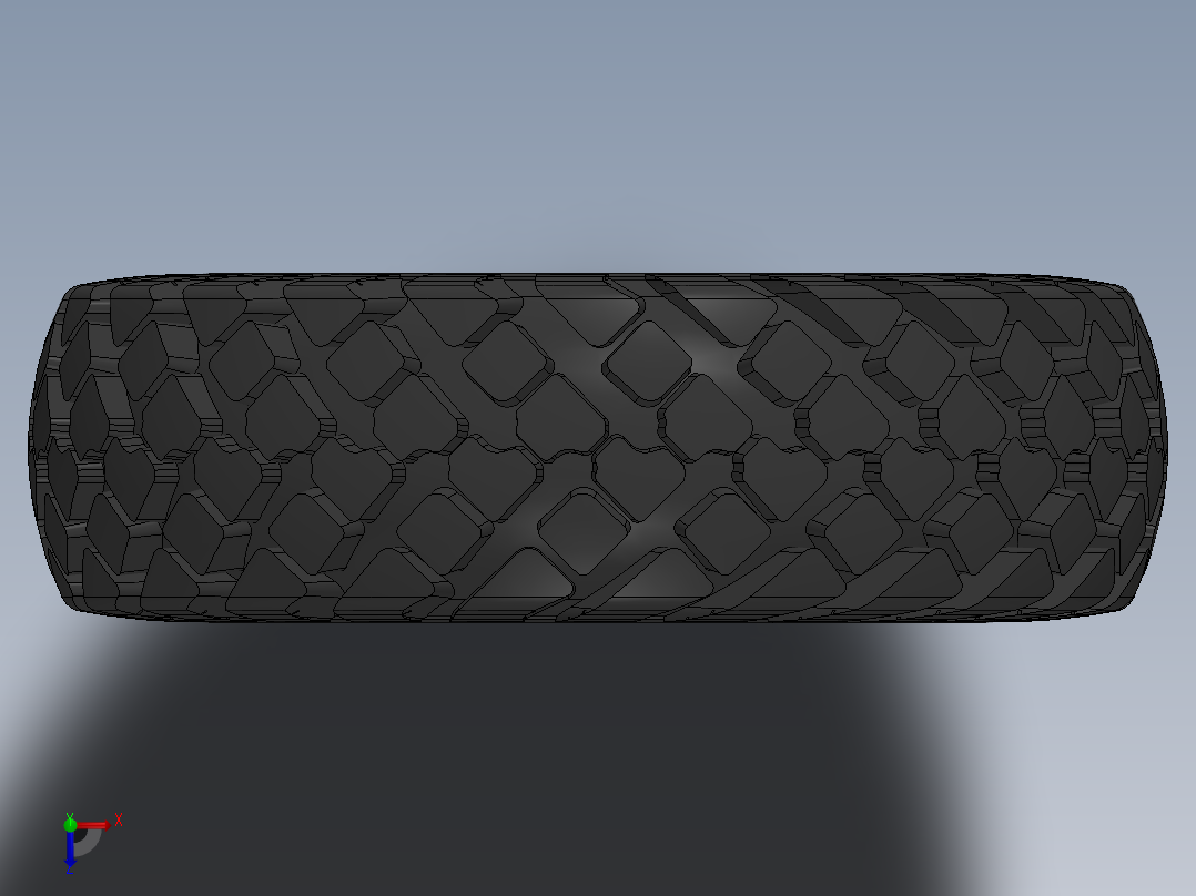 ZIL-157轮毂轮胎模型3D图纸 Solidworks设计俯视图