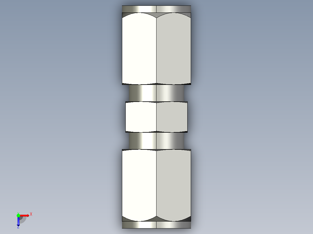 卡套式工业通用硬管接头5_hbu-s俯视图