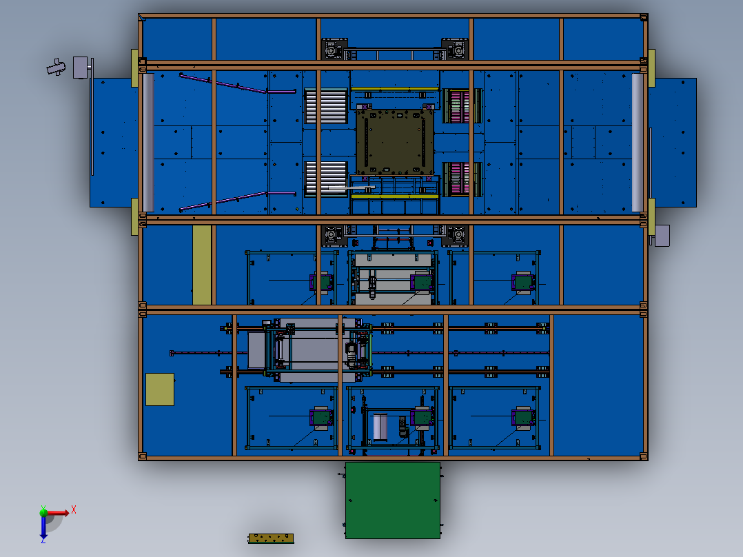 新能源汽车换电站总装俯视图