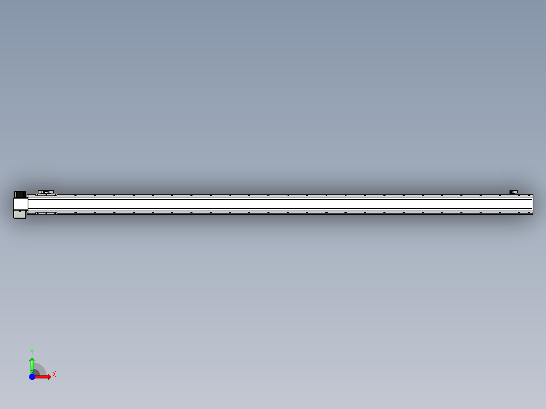 同步带滑台-半封闭B10H-L45-S2400-LD-P40-D3前视图