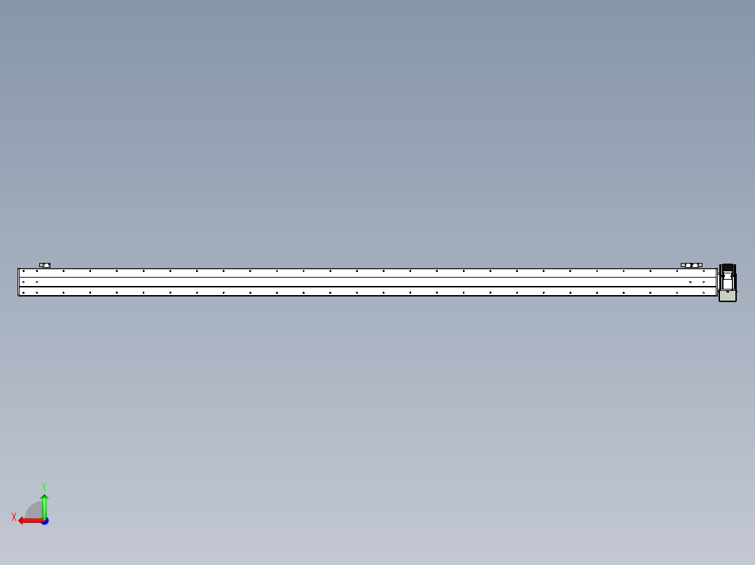 同步带滑台-半封闭B10H-L45-S2400-LD-P40-D3后视图