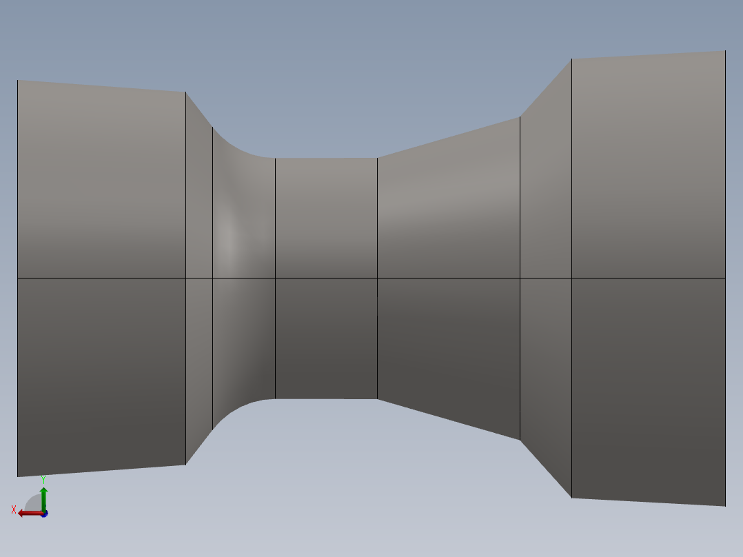 喷气涡轮叶片及外壳---模型格式为 stp后视图