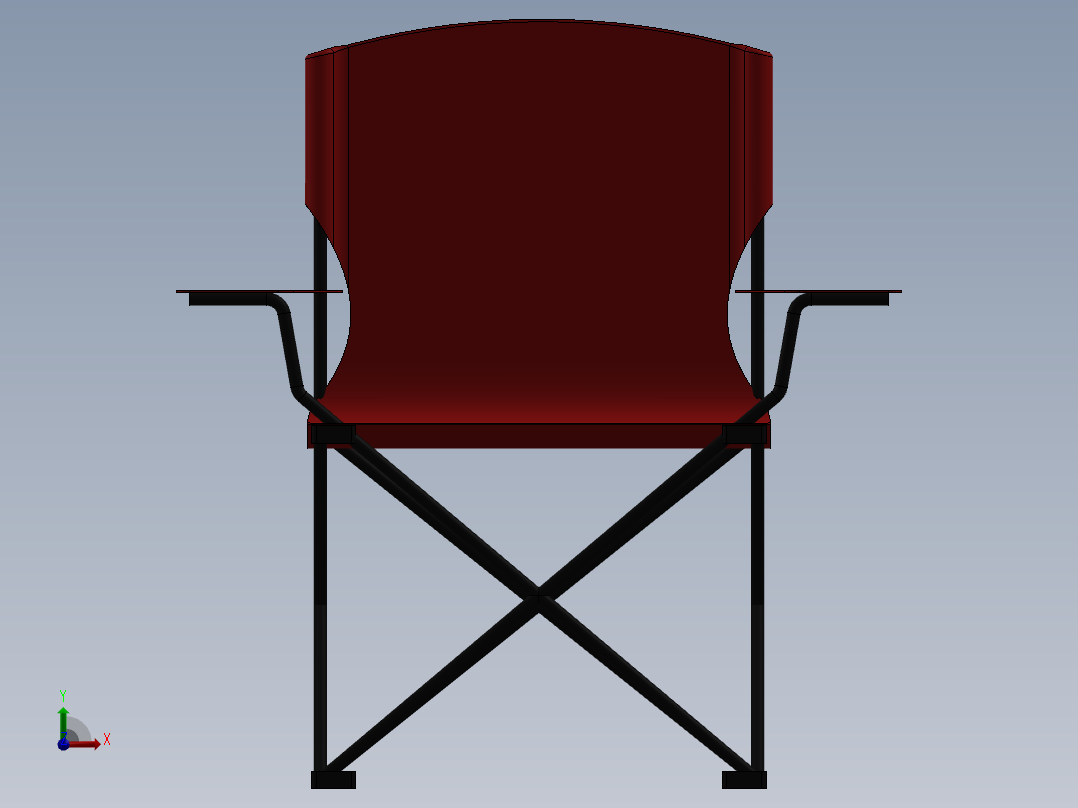 可折叠的椅子2前视图