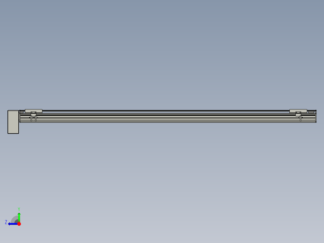 直线模组WG-LHB12-S1650-RD设计图纸右视图