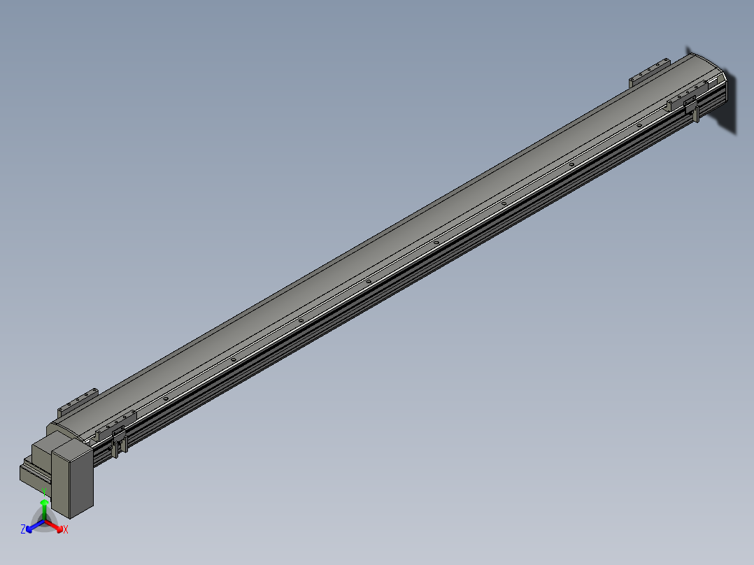 直线模组WG-LHB12-S1650-RD设计图纸正等轴测图