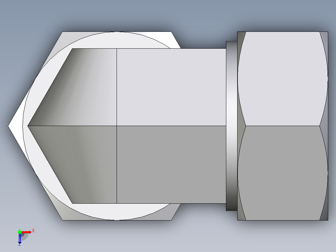卡套式工业通用硬管接头EO_Swivel_nut_elbow_EW35L71俯视图