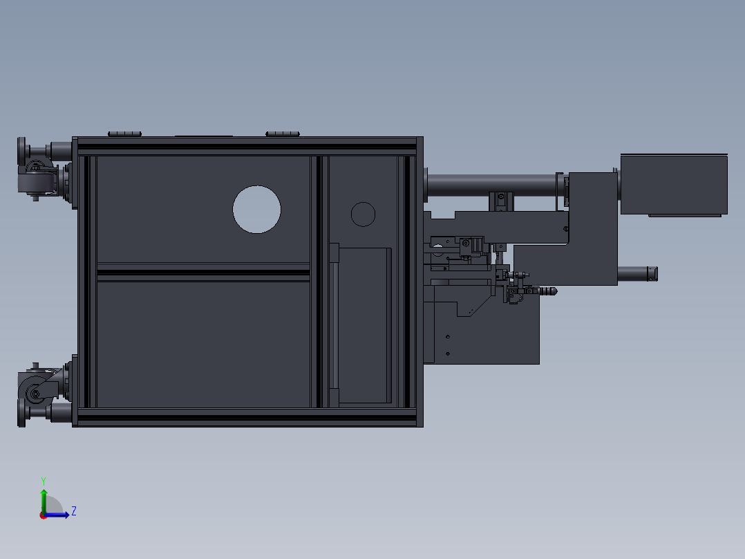 电子元器件性能检测机左视图