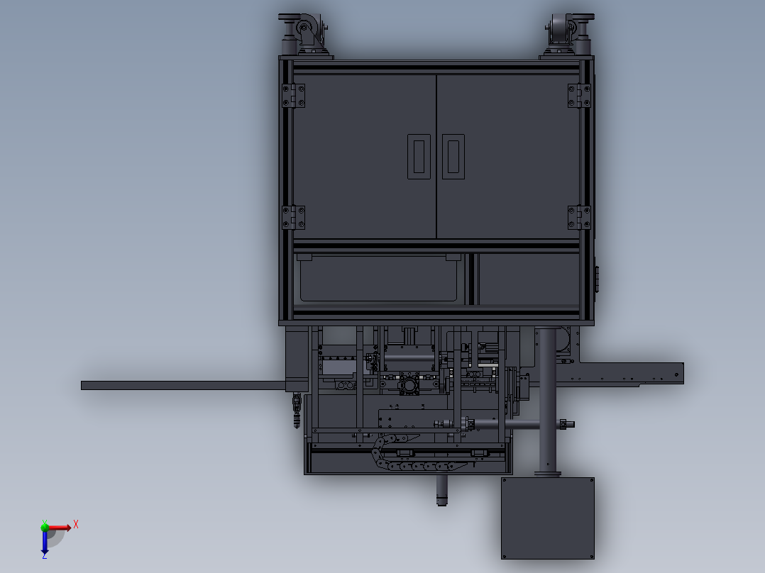 电子元器件性能检测机俯视图