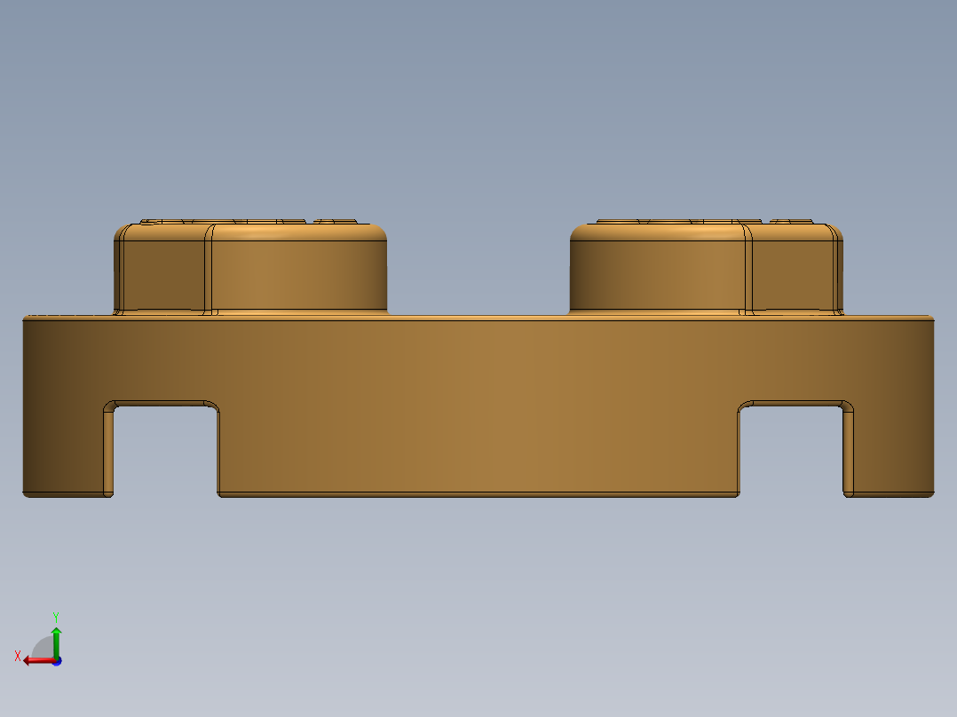 乐高零件 4032 板 2 x 2 圆形-4032 Medium Yellowish Orange Plate 2 x 2 Round.SLDPRT后视图