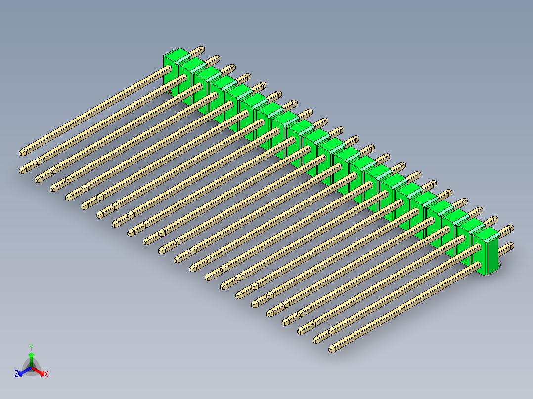 彩色公头100mil（2.54mm）系列-DS1021_green_2x21p_100mil_Type43_rev1.0