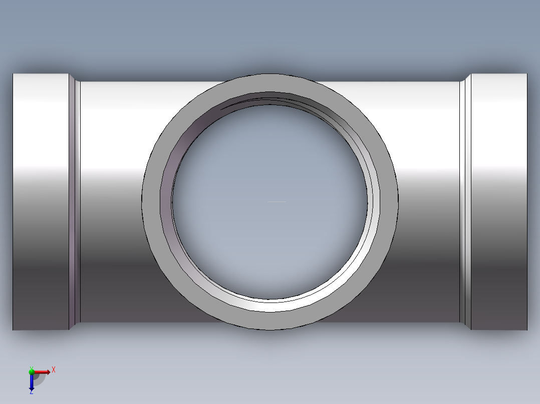 四通-等径内丝 DN20俯视图