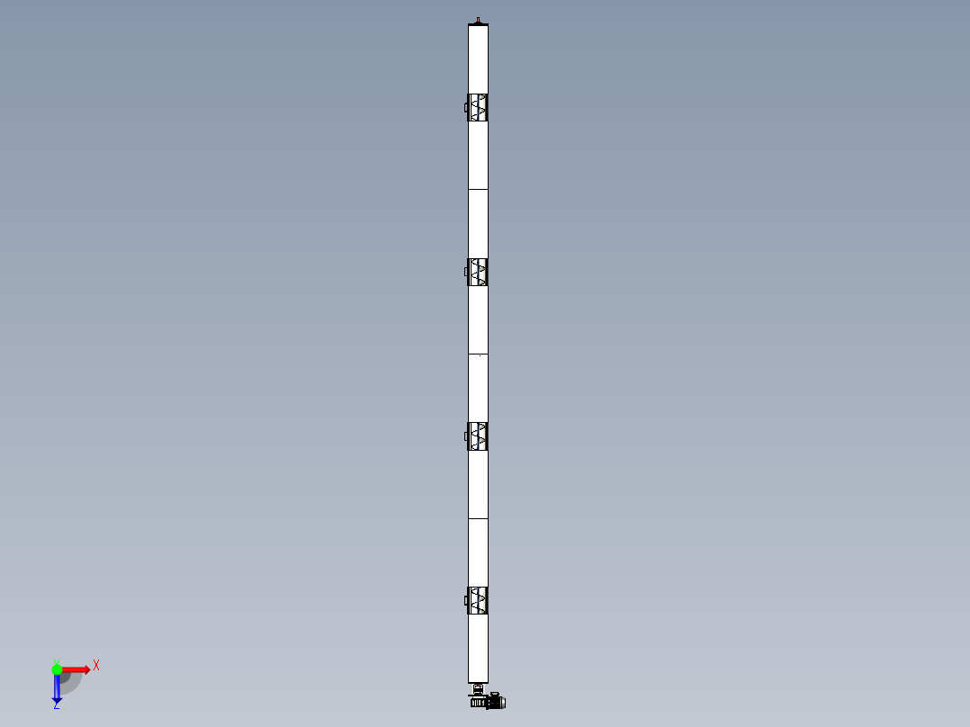 螺旋输送机俯视图