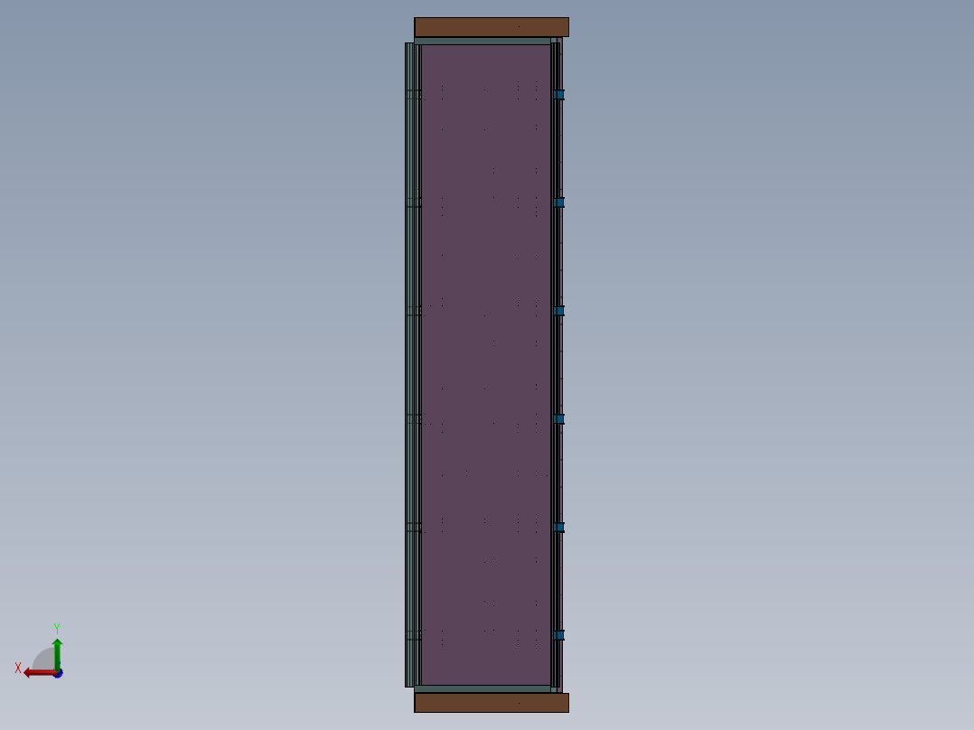 铁路散货卸载侧翻车设计含三维图二维图及说明书等资料后视图
