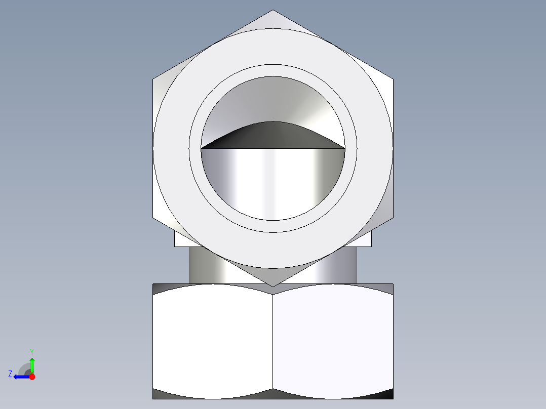 卡套式工业通用硬管接头EO_Standpipe_elbow_EVW35LCF右视图