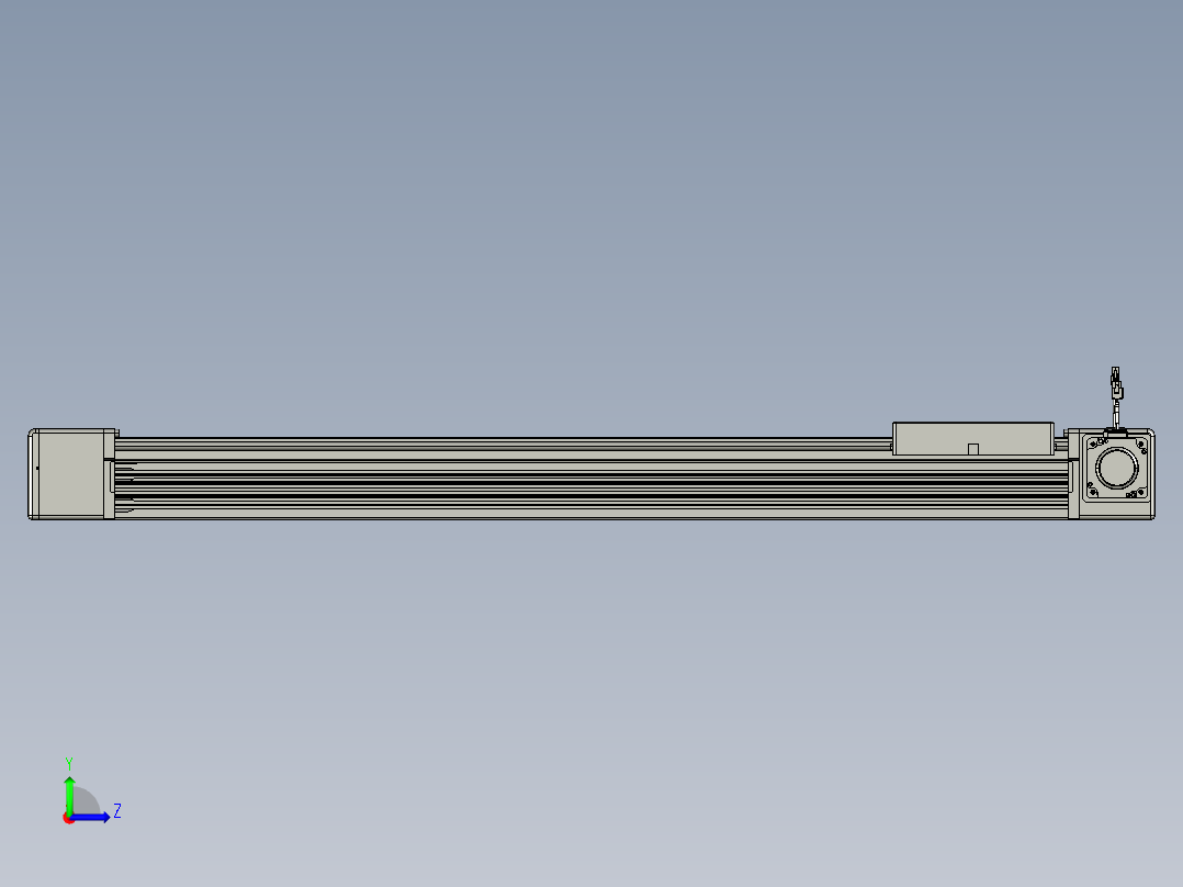 威洛博直线电机模组EB16-L208-S1000-R-ZP75-MS3-5K左视图