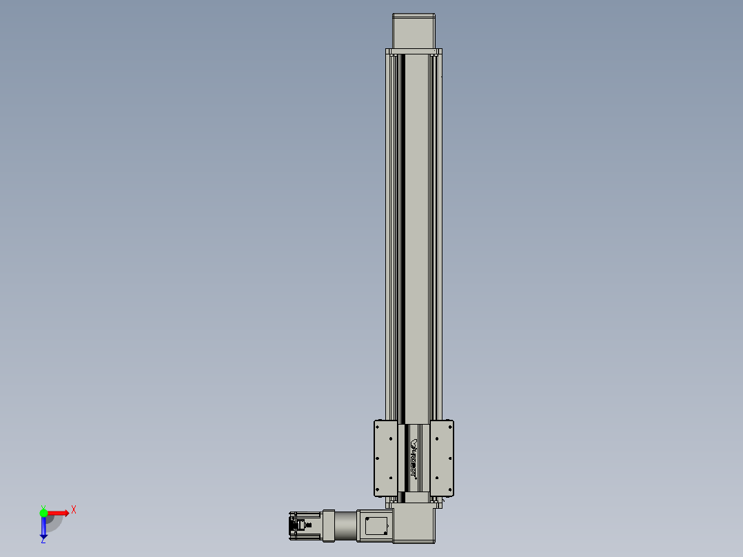 威洛博直线电机模组EB16-L208-S1000-R-ZP75-MS3-5K俯视图