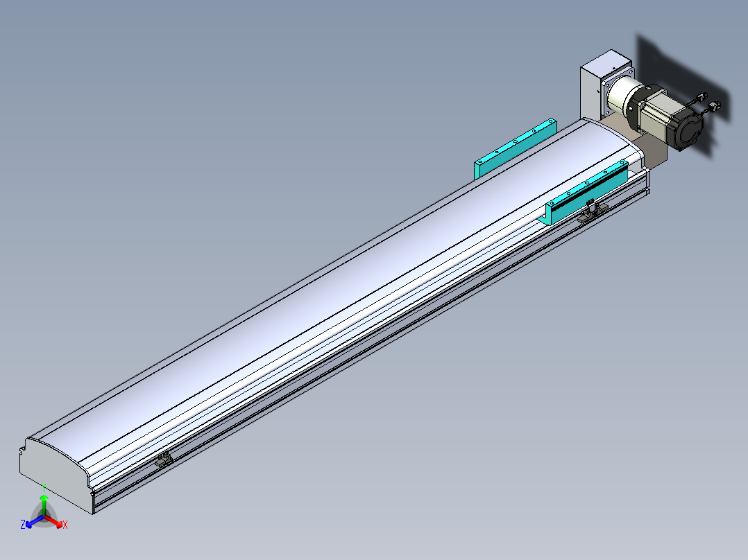 同步带滑台-半封闭B22H-L100-C-S1250-LU-P75-D3-N5
