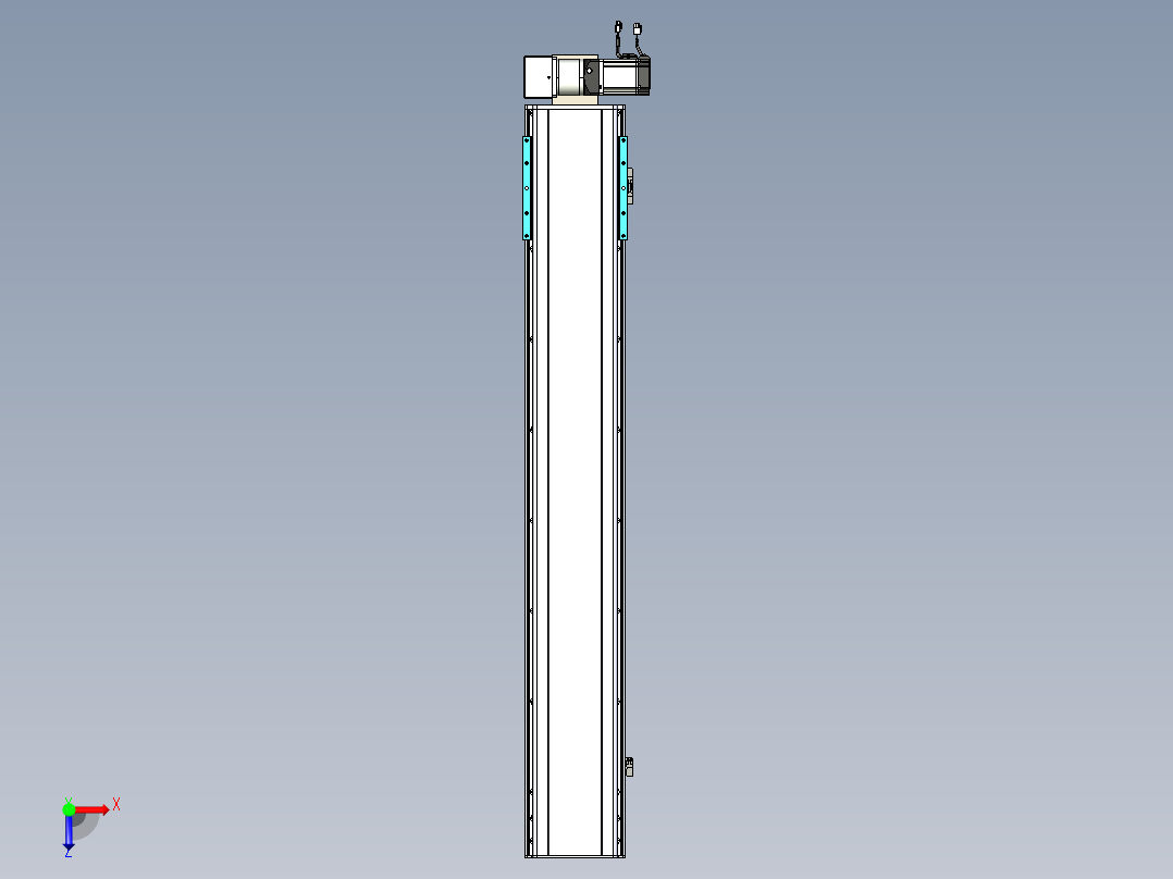 同步带滑台-半封闭B22H-L100-C-S1250-LU-P75-D3-N5俯视图
