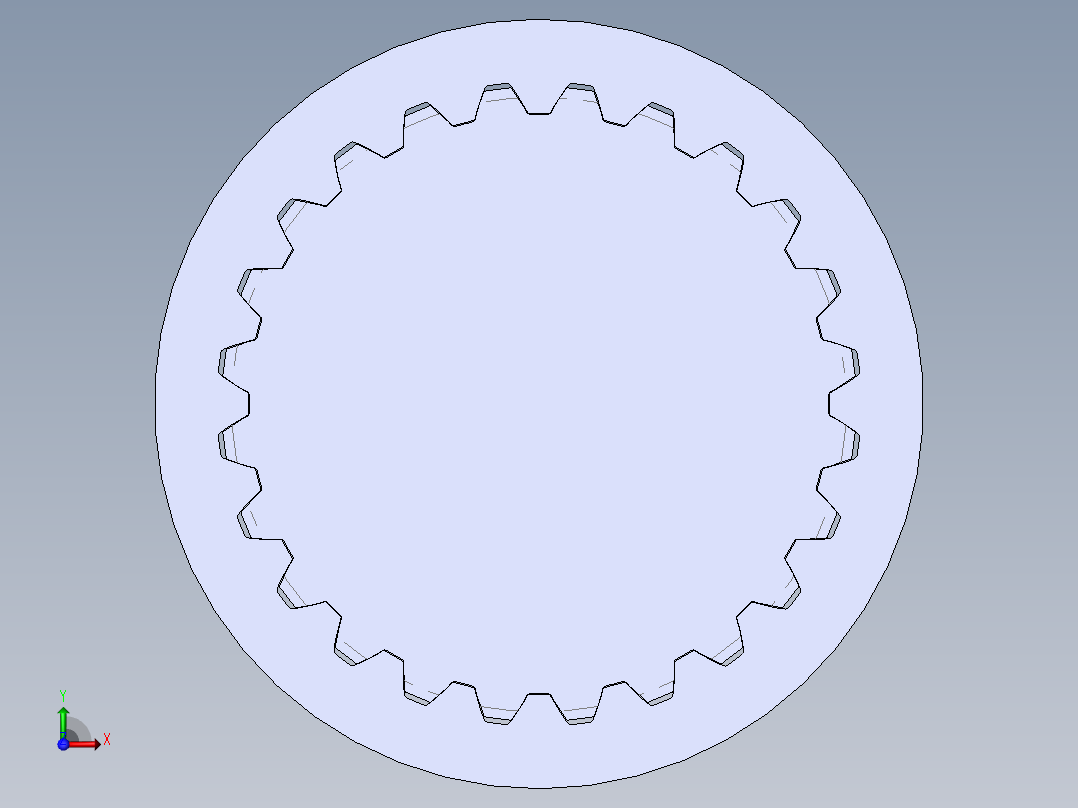 轴和轮毂DIN5480 W50 x 2 x 24 x H8前视图