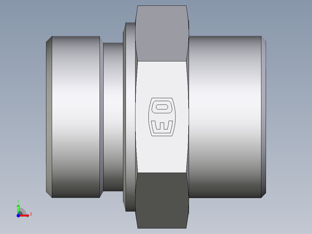 卡套式工业通用硬管接头EO_Male_Stud_connector_GE30SR71X前视图