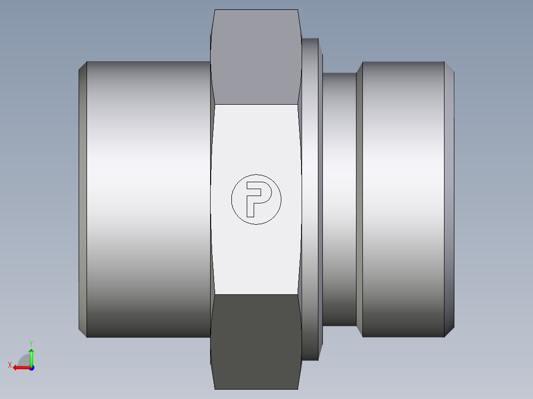 卡套式工业通用硬管接头EO_Male_Stud_connector_GE30SR71X后视图
