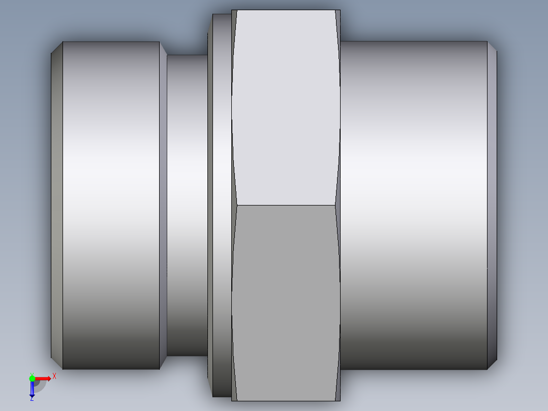 卡套式工业通用硬管接头EO_Male_Stud_connector_GE30SR71X俯视图