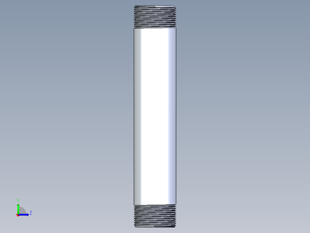 聚氯乙烯配件33-Sch80_Nipple_MPTxMPT_861-220_1.5in x 10in左视图
