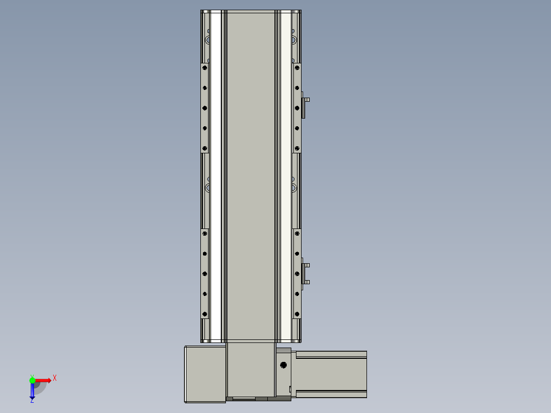 直线模组LHB17-L40-S250-LD设计图纸俯视图