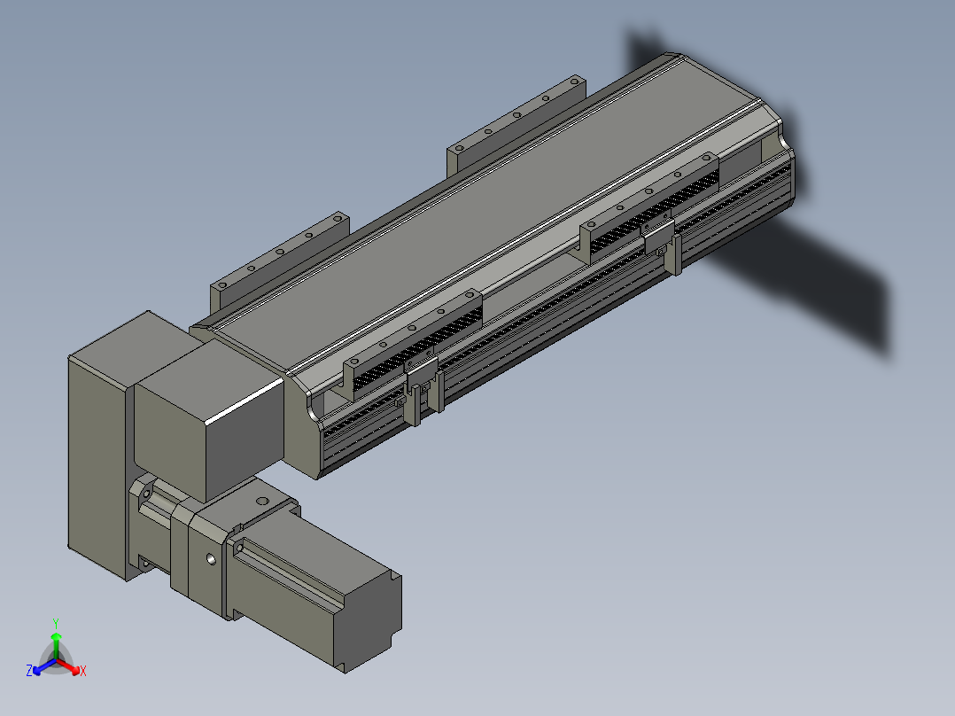 直线模组LHB17-L40-S250-LD设计图纸正等轴测图
