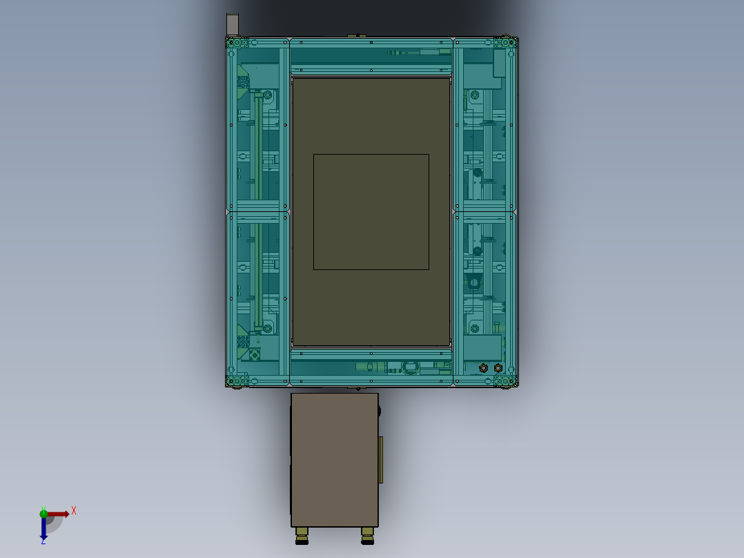 AGV升降转向输送（sw20可编辑+工程图+bom）俯视图