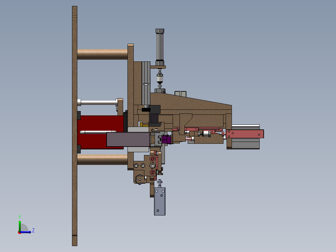 网线接口自动压合设备sw17可编辑左视图