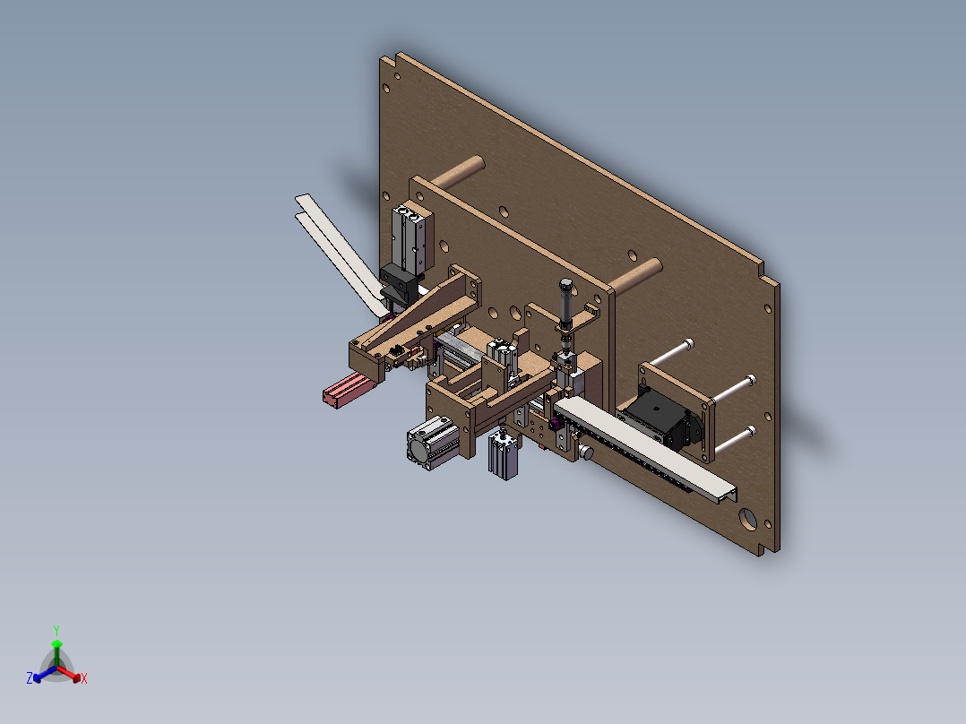 网线接口自动压合设备sw17可编辑正等轴测图