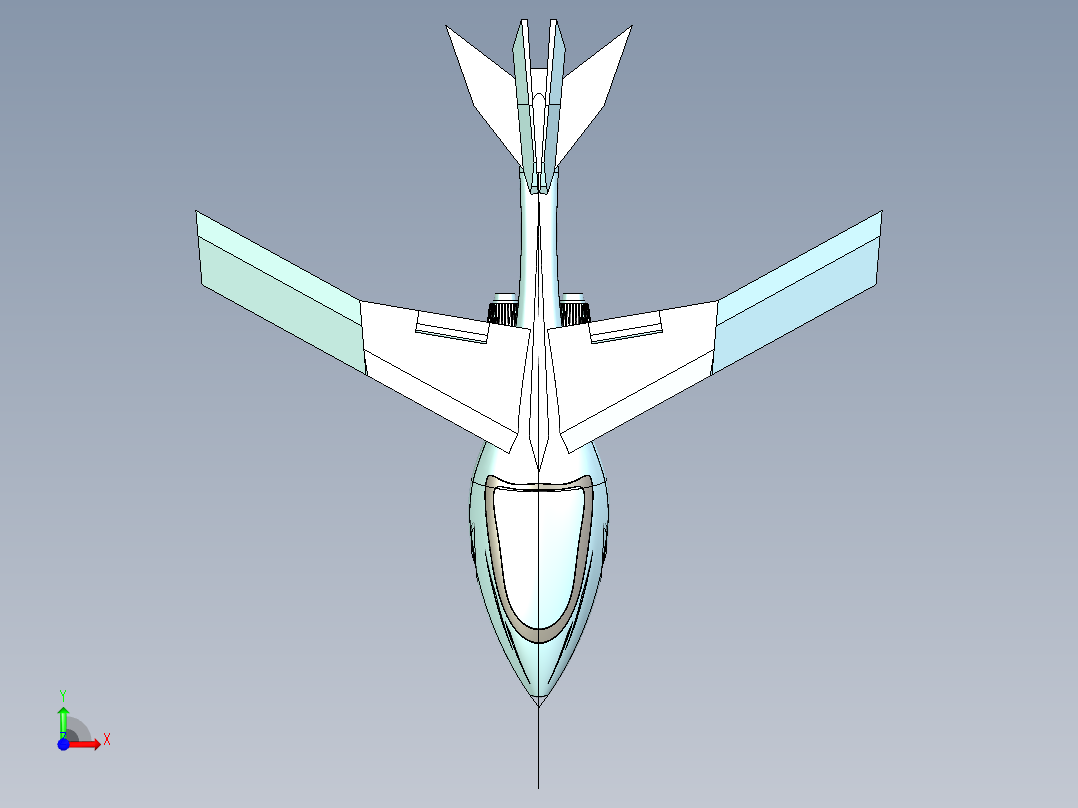 超级英雄飞机前视图