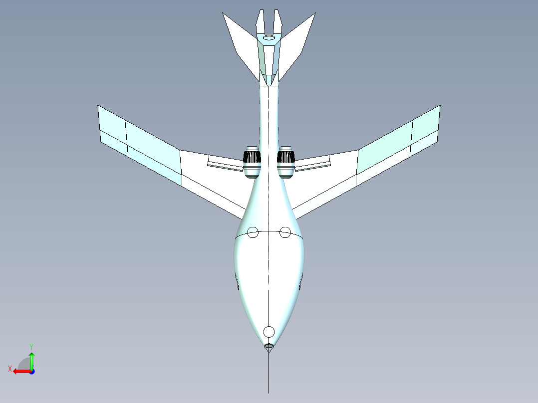 超级英雄飞机后视图