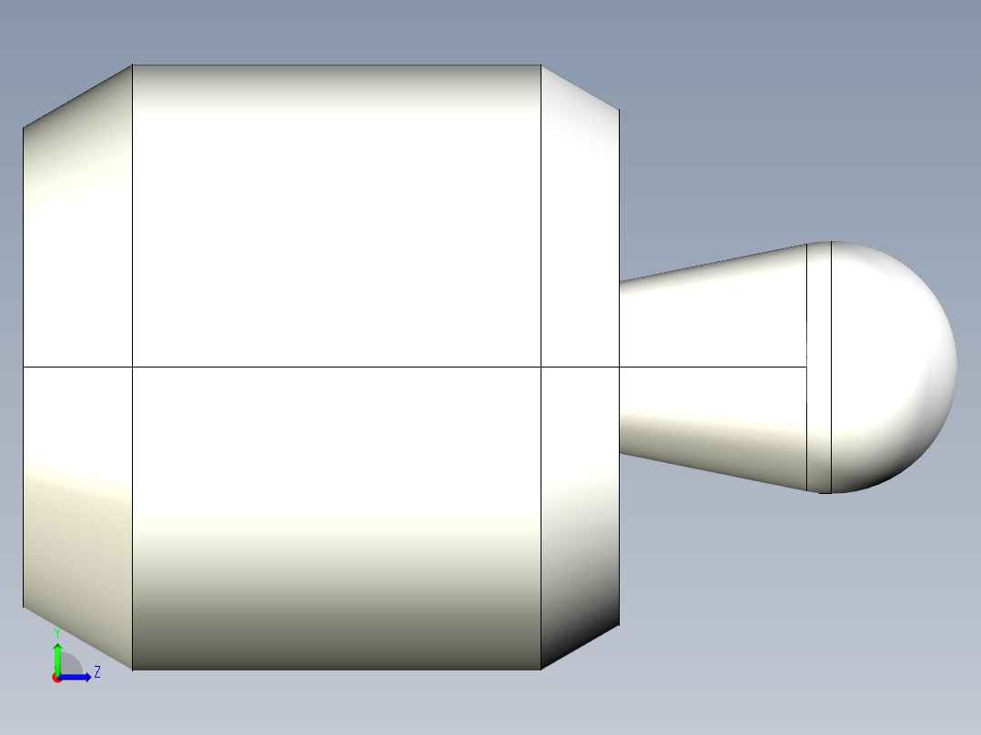 側向式定位柱(鋼材梢B)2215-3D多系列多零件图纸模型左视图