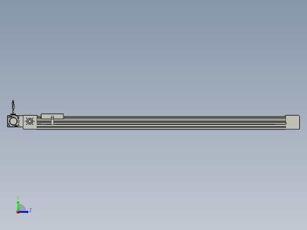 威洛博直线电机模组EB6-L70-S1250-BR-P40-MS3左视图